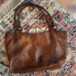 Frye Brown Leather Shoulder Tote